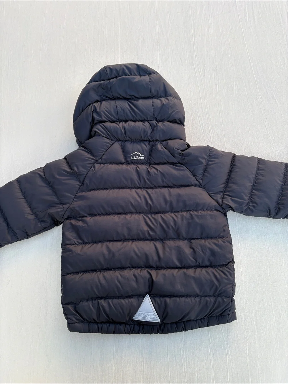 L.L. Bean Toddler Ultralight 650 Down Jacket 12-18M Navy Puffer Hooded Coat